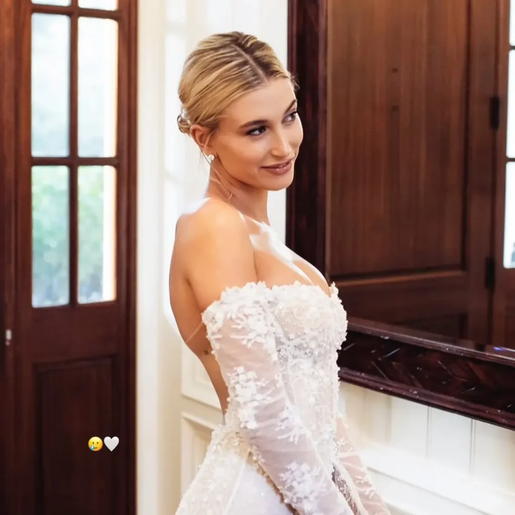 Hailey Bieber wedding dress